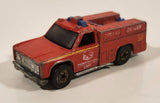 1978 Hot Wheels Emergency Squad Rescue Ranger Red Fire Truck Die Cast Toy Car Vehicle - BW - Blue Lights - Hong Kong