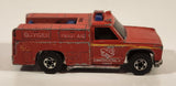 1978 Hot Wheels Emergency Squad Rescue Ranger Red Fire Truck Die Cast Toy Car Vehicle - BW - Blue Lights - Hong Kong