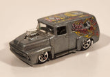 2003 Hot Wheels Work Crewsers '56 Ford Truck Metalflake Dark Grey Die Cast Toy Car Vehicle