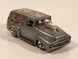 2003 Hot Wheels Work Crewsers '56 Ford Truck Metalflake Dark Grey Die Cast Toy Car Vehicle