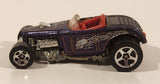 2001 Hot Wheels Skull and Crossbones Deuce Roadster Purple Die Cast Toy Hot Rod Car Vehicle