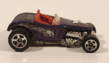 2001 Hot Wheels Skull and Crossbones Deuce Roadster Purple Die Cast Toy Hot Rod Car Vehicle