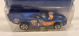 1997 Hot Wheels First Editions Side-Splitter Pontiac Firebird Funny Car Metalflake Blue Die Cast Toy Car Vehicle New in Partial Package