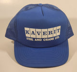 Vintage Kaverit Steel and Crane Ltd. Dark Blue Snapback Mesh Trucker Cap Hat