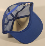 Vintage Kaverit Steel and Crane Ltd. Dark Blue Snapback Mesh Trucker Cap Hat