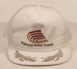 Vintage Highland Valley Copper White Snapback Mesh Trucker Cap Hat