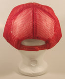 Vintage British Columbia Children's Hospital 2nd Annual Fishing Derby June 10, 1990 Curtis Lumber Kask Bros. Ready Mix Red Snapback Mesh Trucker Cap Hat