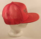 Vintage British Columbia Children's Hospital 2nd Annual Fishing Derby June 10, 1990 Curtis Lumber Kask Bros. Ready Mix Red Snapback Mesh Trucker Cap Hat