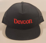 Vintage Stylemaster Devcon Black Snapback Mesh Trucker Cap Hat