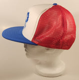 Vintage Whippletree Junction General Store Vancouver Island Red White Blue Snapback Mesh Trucker Cap Hat