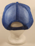 Vintage Harrold's Club Or Bust Reno Nevada Blue and White Snapback Mesh Trucker Cap Hat