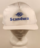 Vintage Scandura White Snapback Trucker Cap Hat