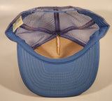Vintage Retired Light Blue and White Snapback Mesh Trucker Cap Hat
