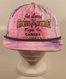 Vintage Joe Lucas' Cross Fire Rope Co. Canada Pink Purple Tie Dye Trucker Cap Hat