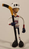 2001 Kid Galaxy Bendos NHL Montreal Canadiens Hockey Player 5 1/2" Rubber Poseable Toy Figure with Hockey Stick Accessory