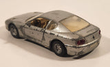 Maisto Shell Ferrari 456GT 1/39 Scale Silver Pull Back Die Cast Toy Car Vehicle with Opening Doors