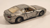 Maisto Shell Ferrari 456GT 1/39 Scale Silver Pull Back Die Cast Toy Car Vehicle with Opening Doors