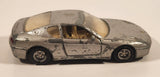 Maisto Shell Ferrari 456GT 1/39 Scale Silver Pull Back Die Cast Toy Car Vehicle with Opening Doors
