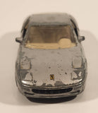 Maisto Shell Ferrari 456GT 1/39 Scale Silver Pull Back Die Cast Toy Car Vehicle with Opening Doors