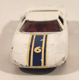 Vintage 1965 Lesney Matchbox Series No. 41 Ford G.T. White Die Cast Toy Car Vehicle