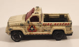 2001 Matchbox Playset: Fire Rescue Troop Carrier Truck Beige Die Cast Toy Car Vehicle