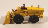 Vintage 1962 Lesney No. 43 Aveling-Barford Tractor Shovel Yellow Die Cast Toy Car Vehicle