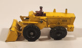 Vintage 1962 Lesney No. 43 Aveling-Barford Tractor Shovel Yellow Die Cast Toy Car Vehicle