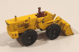 Vintage 1962 Lesney No. 43 Aveling-Barford Tractor Shovel Yellow Die Cast Toy Car Vehicle