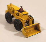 Vintage 1962 Lesney No. 43 Aveling-Barford Tractor Shovel Yellow Die Cast Toy Car Vehicle