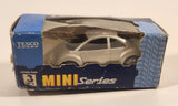 1997 Maisto Tesco Mini Series Volkswagen New Beetle Silver 1/64 Scale White Die Cast Toy Car Vehicle New with Box
