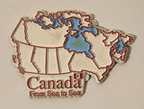 Canada From Sea To Sea Country Shaped 2" x 2 3/4" Rubber Fridge Magnet