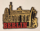 Berlin Landmark Gold and Red 1 3/4" x 2 1/4" Rubber Fridge Magnet