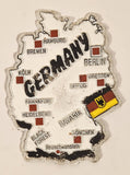 Germany Country Shaped 1 7/8" x 2 1/2" Rubber Fridge Magnet