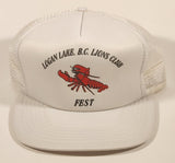 Logan Lake B.C. Lions Club Fest Lobster White Snapback Trucker Cap Hat