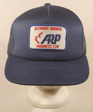 Vintage ARP Accurate Rubber Products Ltd Dark Blue Snapback Mesh Trucker Cap Hat