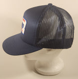 Vintage ARP Accurate Rubber Products Ltd Dark Blue Snapback Mesh Trucker Cap Hat