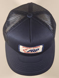 Vintage ARP Accurate Rubber Products Ltd Dark Blue Snapback Mesh Trucker Cap Hat