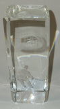 NHL Montreal Canadiens Logo and Player Laser Etched 4 3/4" Clear Glass Paper Weight