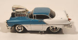 Muscle Machines 1956 Oldsmobile 88 Turquoise and White Die Cast Toy Car Vehicle