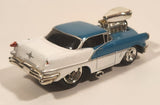Muscle Machines 1956 Oldsmobile 88 Turquoise and White Die Cast Toy Car Vehicle