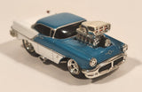 Muscle Machines 1956 Oldsmobile 88 Turquoise and White Die Cast Toy Car Vehicle