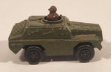 1973 Lesney Products Matchbox Rolamatics No. 28 Stoat Army Green Die Cast Toy Car Army Military Scout Lookout Vehicle