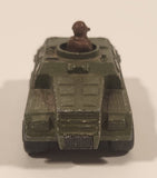 1973 Lesney Products Matchbox Rolamatics No. 28 Stoat Army Green Die Cast Toy Car Army Military Scout Lookout Vehicle