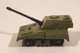 Vintage 1976 Lesney Matchbox Rolamatics No. 70 S.P Gun Tank Army Green Die Cast Toy Car Military Weaponry Vehicle with Moving Gun Made in England