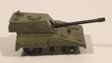 Vintage 1976 Lesney Matchbox Rolamatics No. 70 S.P Gun Tank Army Green Die Cast Toy Car Military Weaponry Vehicle with Moving Gun Made in England
