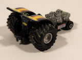 1990 Galoob Micro Machines Tractor Pull Black Die Cast Toy Car Vehicle