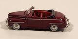 CMW Mini Metals HO Scale 1948 Ford Convertible Ruby Red Die Cast Toy Car Vehicle with Opening Hood