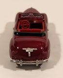 CMW Mini Metals HO Scale 1948 Ford Convertible Ruby Red Die Cast Toy Car Vehicle with Opening Hood