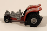 1990 Galoob Micro Machines Tractor Pull Red Die Cast Toy Car Vehicle
