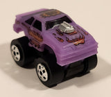 1987 Road Champs Mustang Purple Micro Mini Die Cast Toy Car Vehicle